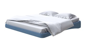 Парящая кровать 160х200, Искусственная шерсть (Лама Индиго) в Кушве