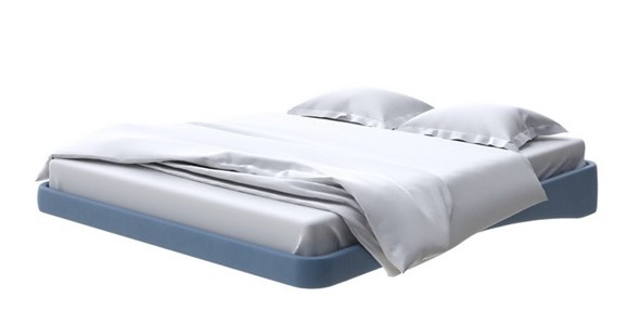 Парящая кровать 2-спальная 160х200, Микрофибра (Diva Синий) в Краснотурьинске - изображение