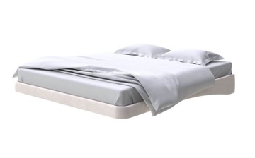 Парящая кровать 160х200, Микровелюр (Manhattan Цветочный белый) в Первоуральске