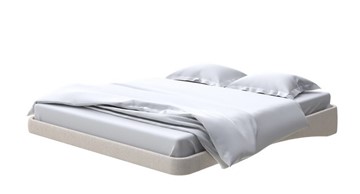 Парящая кровать 160х200, Рогожка (Savana Milk) в Асбесте