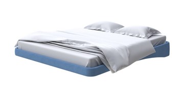 Парящая кровать 160х200, Рогожка (Тетра Голубой) в Кушве