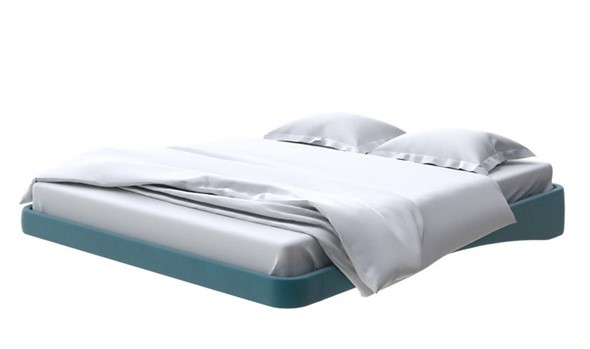 Кровать парящая 160х200, Велюр (Forest 560 Морская волна) в Ревде - изображение