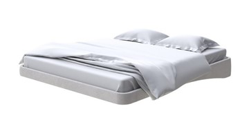 Кровать двуспальная парящая 160х200, Велюр (Ultra Серый камень) в Кушве