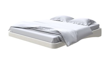 Парящая кровать 2-спальная 200х200, Искусственная шерсть (Лама Лён) в Ревде