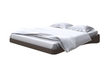 Парящая кровать 2-спальная 200х200, Рогожка (Savana Chocolate) в Ревде