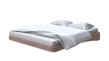 Парящая кровать 2-спальная 200х200, Велюр (Ultra Горячий шоколад) в Ревде