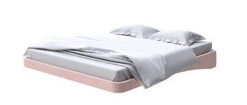 Парящая кровать 200х200, Велюр (Ultra Розовый мусс) в Ревде