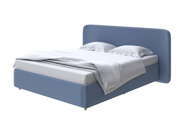 Кровать с бельевым ящиком Lorena 140x200, Велюр (Scandi Cotton 22 Морская гроза) в Ревде