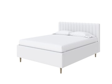 Кровать с бельевым ящиком Madison Lite 140x200, Экокожа (Белый) в Ревде