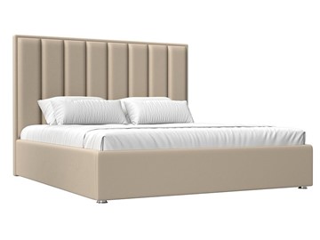 Двуспальная кровать с механизмом Афродита 160, Бежевый (Экокожа) в Первоуральске