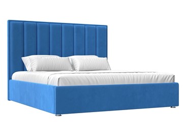Двуспальная кровать с механизмом Афродита 160, Голубой (Велюр) в Екатеринбурге - предосмотр