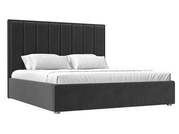 Двуспальная кровать с механизмом Афродита 160, Серый (Велюр) в Первоуральске