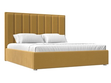 Кровать с подъемным механизмом Афродита 160, Желтый (Микровельвет) в Первоуральске