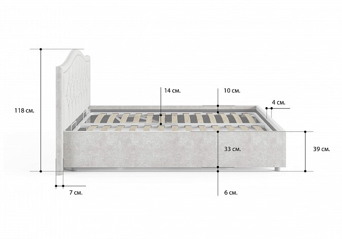 Кровать с механизмом двуспальная Ancona 180х200 в Ревде - изображение 4