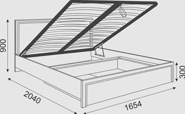 Двуспальная кровать с механизмом Беатрис М08 (Орех Гепланкт) в Краснотурьинске - предосмотр 1