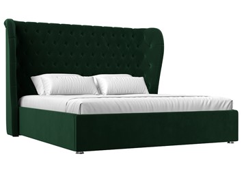 Кровать с механизмом двуспальная Далия 160, Зеленый (Велюр) в Первоуральске