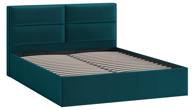 Двуспальная кровать с механизмом Глосс Тип 1 (Велюр Confetti Izumrud) в Ревде - изображение 2