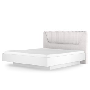 Кровать с подъемным механизмом Кураж Марсель-11 (Белый, ткань Catania white) 1400 в Екатеринбурге