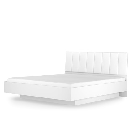 Кровать с механизмом полуторная Марсель-7 (Белый, экокожа polo белая) 1400 в Красноуфимске - изображение