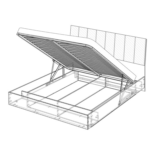 Кровать с подъемным механизмом Марсель-7 (Черный, экокожа polo чёрная) 1600 в Первоуральске - изображение 3