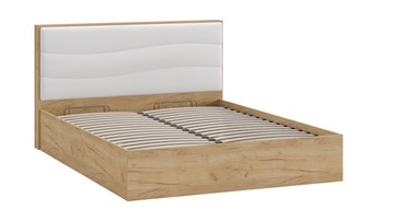 Кровать с подъемным механизмом Миранда тип 1 (Дуб крафт золотой/Белый глянец) в Красноуфимске - предосмотр 2