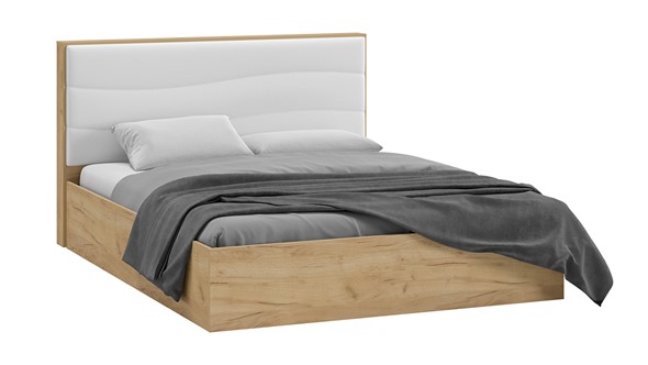 Кровать с подъемным механизмом Миранда тип 1 (Дуб крафт золотой/Белый глянец) в Красноуфимске - изображение