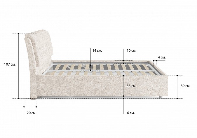 Кровать с подъемным механизмом Olivia 80х200 в Ревде - изображение 4
