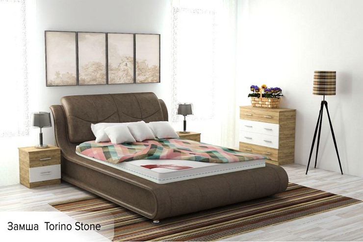 Кровать с подъемным механизмом Сицилия 160х200 (с коробом) в Кушве - изображение 7