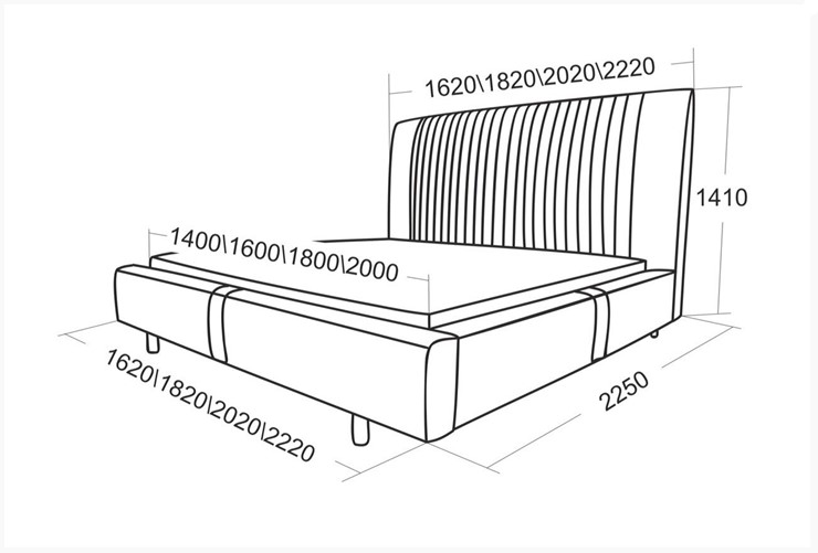 Двуспальная кровать с механизмом Тиффани 1820 в Екатеринбурге - изображение 6