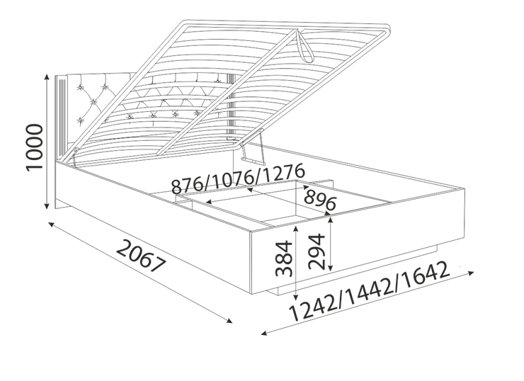 Кровать парящая Тиффани М42 в Первоуральске - изображение 4