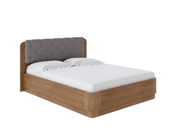 Кровать с механизмом Wood Home 1 180х200, Антик (сосна) с брашированием/Лама Светло-серый в Краснотурьинске