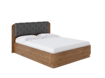 Кровать с подъемным механизмом Wood Home 1 180х200, Антик (сосна) с брашированием/Темно-серый в Кушве