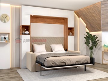 Кровать-шкаф с диваном DetalMaster Аделина 1400х2000 в Качканаре