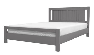 Спальная кровать Ванесса из массива сосны (Антрацит) 140х200 в Ревде