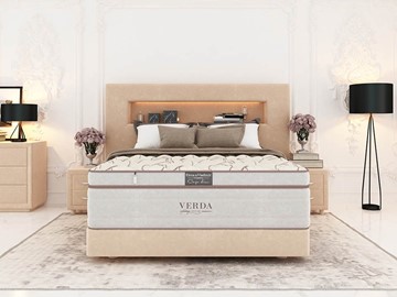 Кровать в спальню Smart Compact/Podium M 160х200, Флок (Велсофт Бежевый) в Екатеринбурге