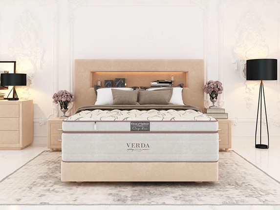Кровать в спальню Smart Compact/Podium M 160х200, Флок (Велсофт Бежевый) в Первоуральске - изображение