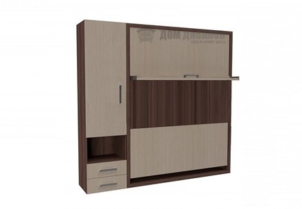Кровать-трансформер Smart (ШЛ+К 1600), шкаф левый в Кушве - изображение