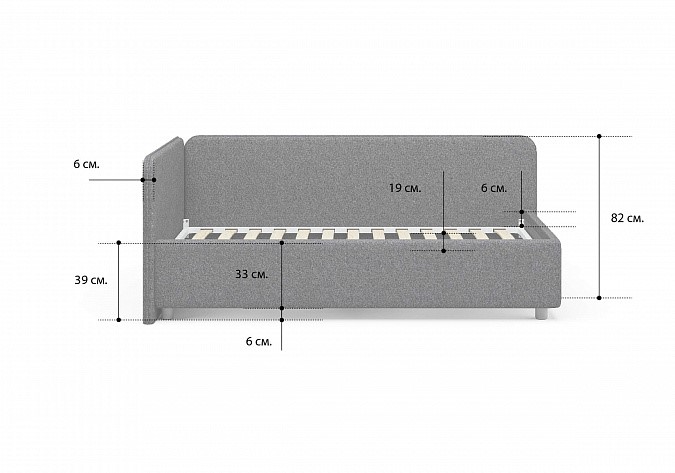 Кровать односпальная с механизмом Capri 80х190 в Ревде - изображение 4