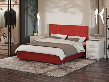 Кровать в спальню Proson Neo 160х200, Велюр (Forest 13 Красный) в Новоуральске