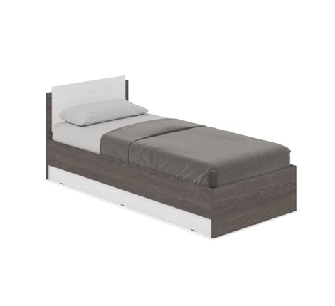 Спальная кровать Аманда А09, Анкор темный/Анкор светлый в Артемовском - изображение