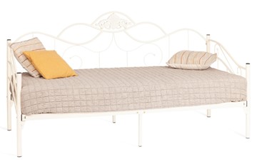 Спальная кровать Federica (mod. AT-881) дерево гевея/металл, 90*200 см (Day bed), Белый (butter white) в Ревде