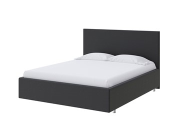 Спальная кровать Flat 90х200, Экокожа (Черный) в Кушве