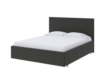 Кровать 1-спальная Flat 90х200, Велюр (Forest 520 Темно-серый) в Ревде