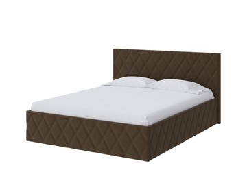 Односпальная кровать Fresco 90х200, Велюр (Forest 514 Светло-коричневый) в Кушве