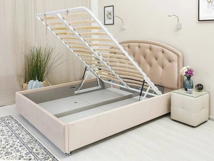 Двуспальная кровать Кристалл 3 1600х1900 с подъёмным механизмом в Кушве - изображение 3