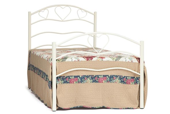 Кровать односпальная ROXIE 90*200 см (Single bed), белый (White) в Екатеринбурге - изображение