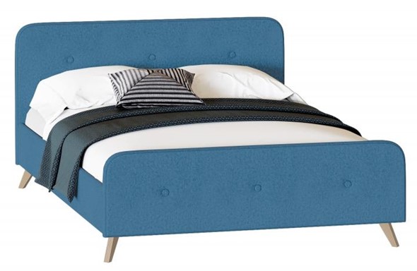 Кровать 1-спальная Сиерра 900 (без основания) Аура голубой в Богдановиче - изображение