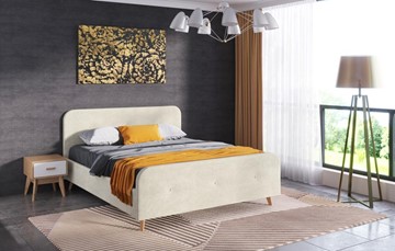 Спальная кровать Сиерра 900 (без основания) Торонто светло-бежевый в Богдановиче - предосмотр 1