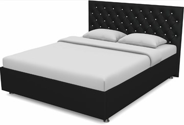 Кровать спальная Флоренция-А 1600 с основанием (Nitro Black) в Красноуфимске