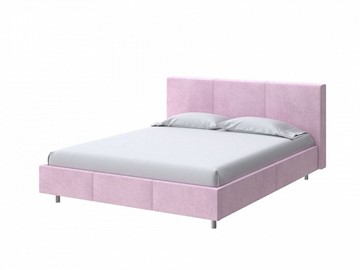 Кровать полутороспальная Novo 140х200 Велюр (Teddy Розовый фламинго) в Екатеринбурге
